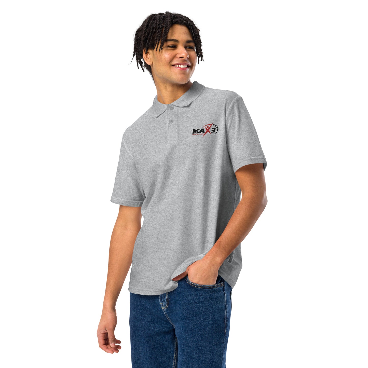 Adult MAX3 Embroidered Logo Polo Shirt