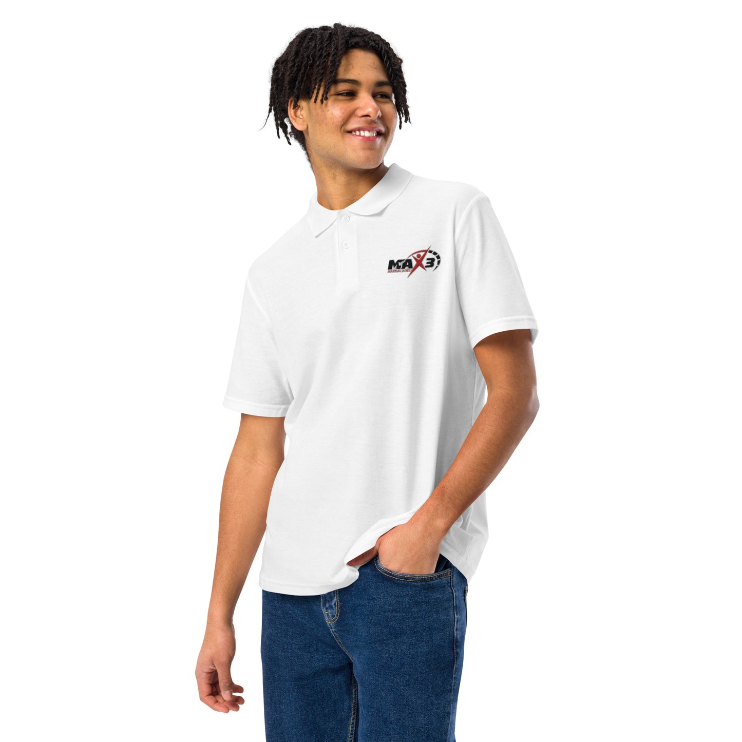 Adult MAX3 Embroidered Logo Polo Shirt